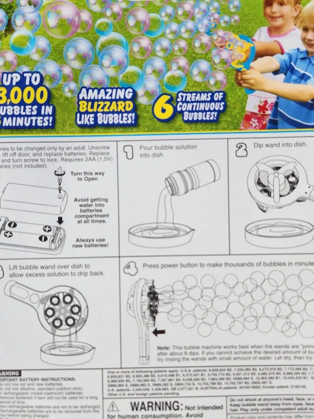 NEW Amazing Bubble Blizzard Toy Outdoor Backyard Picnic Stocking Stuffer